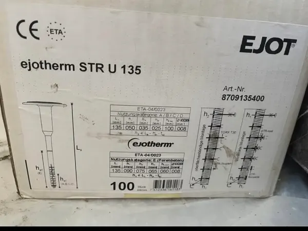Ejotherm önsüllyesztő dűbel 8*135